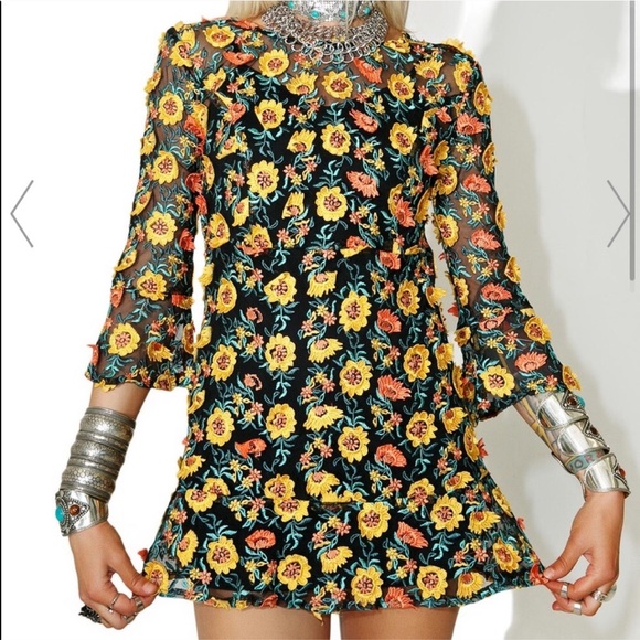 NWOT For Love and Lemons Amelia Swing Mini Dress M - Picture 3 of 12